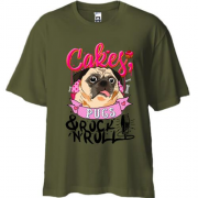 Футболка Oversize Cakes Pugs & Rock`n`Roll